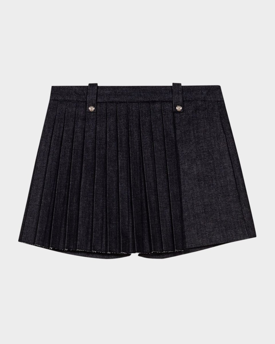 Iuplim Pleated Denim Skort